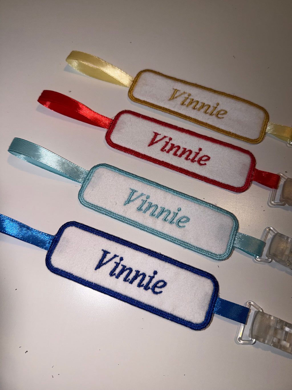 Personalised Embroidered Pacifier/Dummy Clip